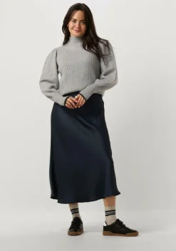 donkerblauwe neo noir midirok bovary skirt