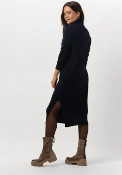 donkerblauwe not shy midi jurk teba