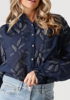 donkerblauwe nukus blouses jenna blouse embroidery