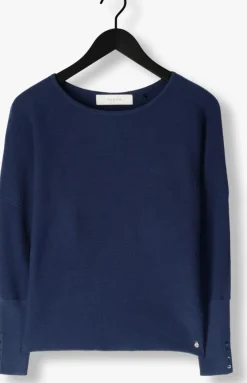 donkerblauwe nukus trui batwing pullover plain
