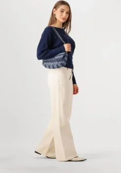 donkerblauwe nukus trui batwing pullover plain