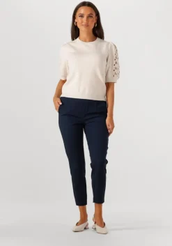 donkerblauwe object pantalon objlisa slim pant