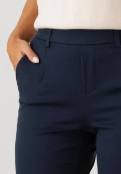 donkerblauwe object pantalon objlisa slim pant
