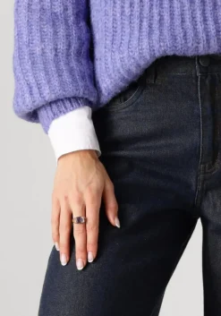 donkerblauwe object wide jeans objzilvio hw marina jeans