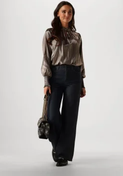 donkerblauwe object wide jeans objzilvio hw marina jeans