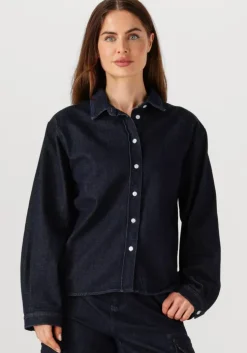 donkerblauwe penn & ink blouses blouse w25z801
