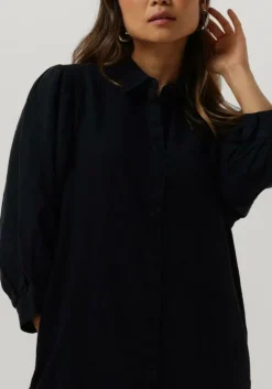 donkerblauwe penn & ink midi jurk dress