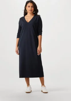 donkerblauwe penn & ink midi jurk blake