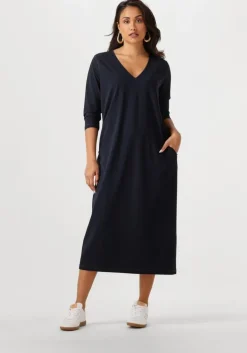 donkerblauwe penn & ink midi jurk blake