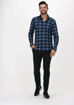 donkerblauwe plain pantalon josh 315