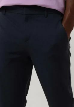 donkerblauwe plain pantalon josh 315