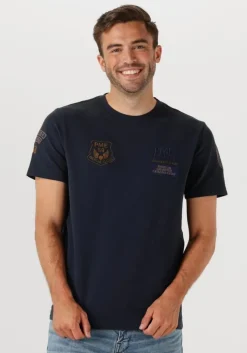 donkerblauwe pme legend t-shirt flat waffel jersey