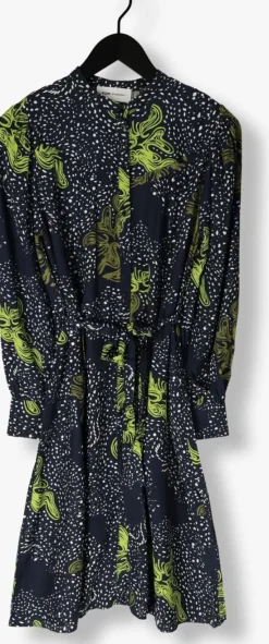 donkerblauwe pom amsterdam mini jurk eternity