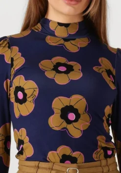 donkerblauwe pom amsterdam trui turtleneck - fleurs parfaites