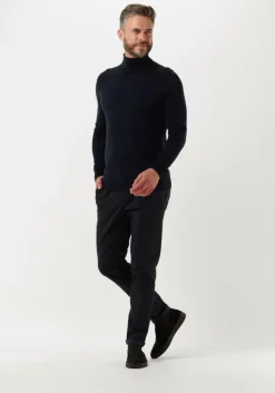 donkerblauwe profuomo coltrui pullover roll neck