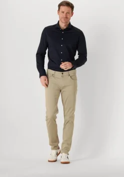 donkerblauwe profuomo klassiek overhemd shirt x-cutaway japanese knitted