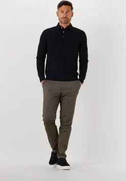 donkerblauwe profuomo trui polo onepiece luxury basic