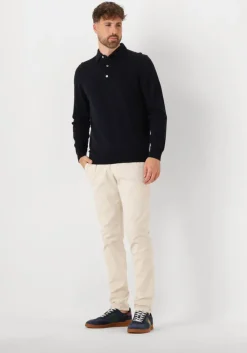 donkerblauwe profuomo trui polo onepiece luxury basic