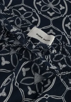 donkerblauwe pure path korte broek shorts with all-over-print and cords