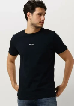 donkerblauwe pure path t-shirt essential logo t-shirt