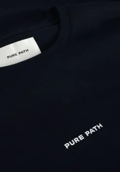 donkerblauwe pure path t-shirt essential logo t-shirt