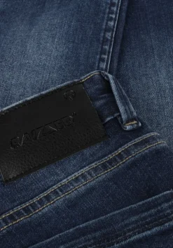 donkerblauwe raizzed slim fit jeans tacoma