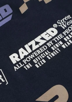 donkerblauwe raizzed t-shirt harton