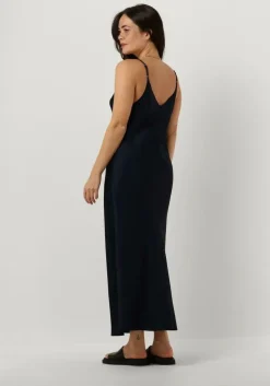 donkerblauwe resort finest midi jurk slip dress