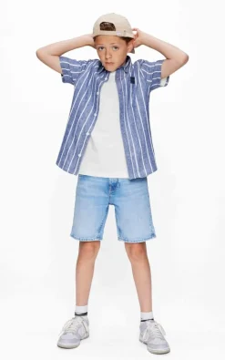 donkerblauwe retour casual overhemd floris