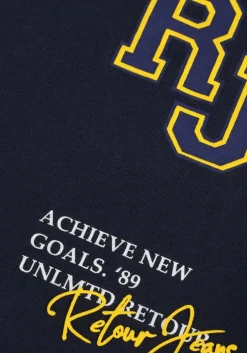 donkerblauwe retour t-shirt kenji