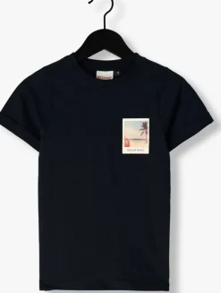 donkerblauwe retour t-shirt damon