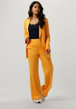 donkerblauwe rosemunde top silk top w/ lace