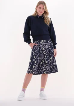 donkerblauwe scotch & soda midi jurk relaxed fit shirt dress