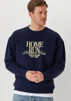donkerblauwe scotch & soda sweater front relaxed fit sweatshirt