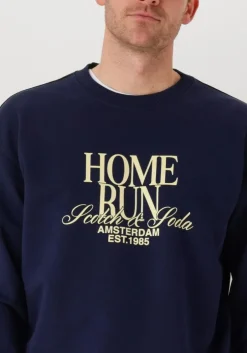 donkerblauwe scotch & soda sweater front relaxed fit sweatshirt