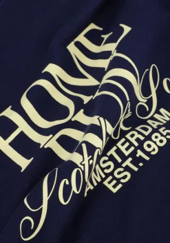 donkerblauwe scotch & soda sweater front relaxed fit sweatshirt