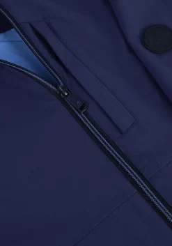 donkerblauwe scotch & soda jack hooded colourblock jacket