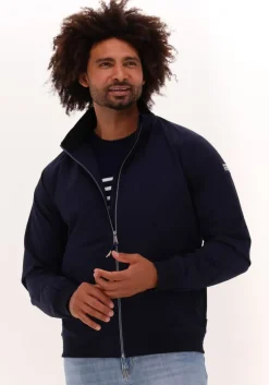 donkerblauwe scotch & soda jack classic harrington soft-shell jacket