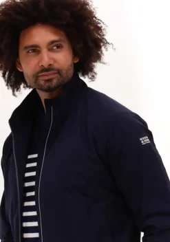 donkerblauwe scotch & soda jack classic harrington soft-shell jacket