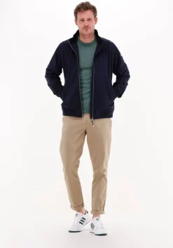 donkerblauwe scotch & soda jack classic harrington soft-shell jacket