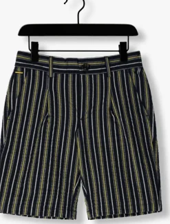 donkerblauwe scotch & soda korte broek yarn-dyed stripe seersucker shorts