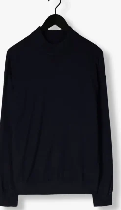 donkerblauwe scotch & soda trui dropped shoulder mock neck pullover