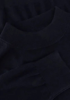 donkerblauwe scotch & soda trui dropped shoulder mock neck pullover