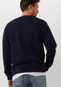 donkerblauwe scotch & soda sweater core - logo sweatshirt