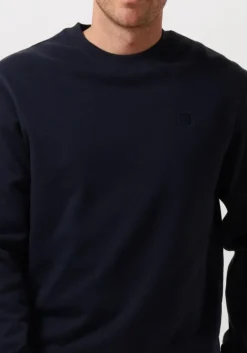 donkerblauwe scotch & soda sweater core - logo sweatshirt