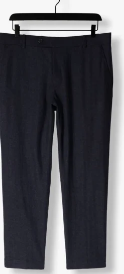 donkerblauwe selected homme pantalon slhslim-reed wool trs