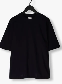 donkerblauwe selected homme t-shirt slhlooseoscar ss o-neck tee noos
