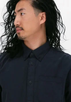 donkerblauwe selected homme casual overhemd regrick-soft shirt