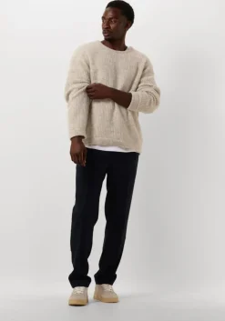 donkerblauwe selected homme pantalon slh190-reg tapered leroy pleat pant