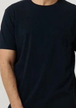 donkerblauwe selected homme t-shirt slhaspen ss o-neck tee noos